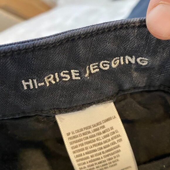 American Eagle Woman's Hi-Rise Jegging Size SP 360° Super Stretch Black Denim Pa - Picture 8 of 16